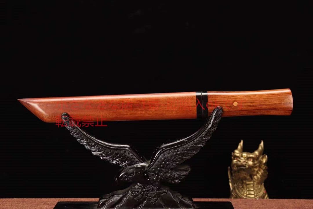 8インチ新型酸枝木模様鋼短刀小刀  古兵器 刀装具 日本刀 模造刀 居合刀