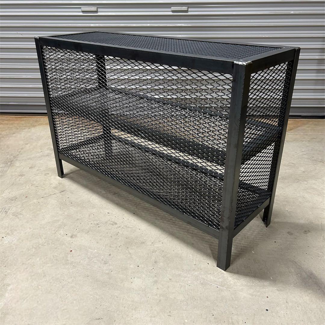 ma アイアンシェルフ 2段 両サイドバックパネル付き