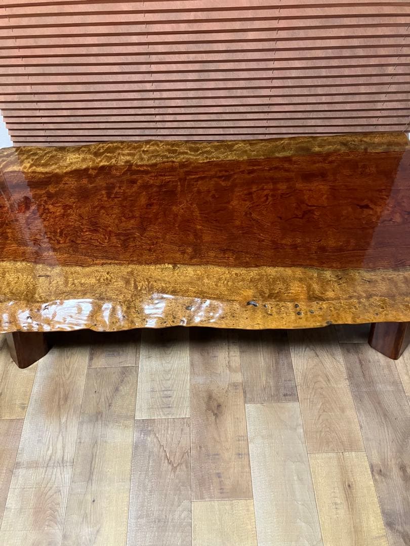 ブビンガ　1枚板　座卓　希少！