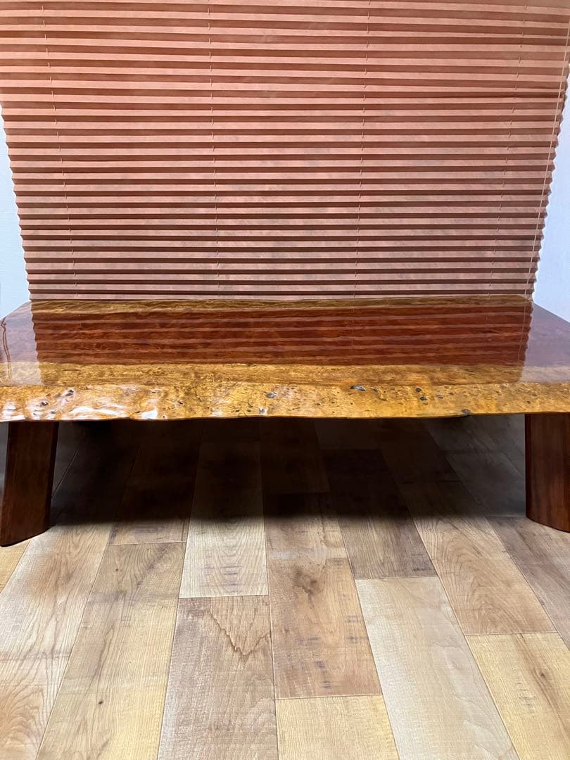 ブビンガ　1枚板　座卓　希少！