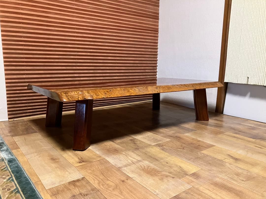 ブビンガ　1枚板　座卓　希少！