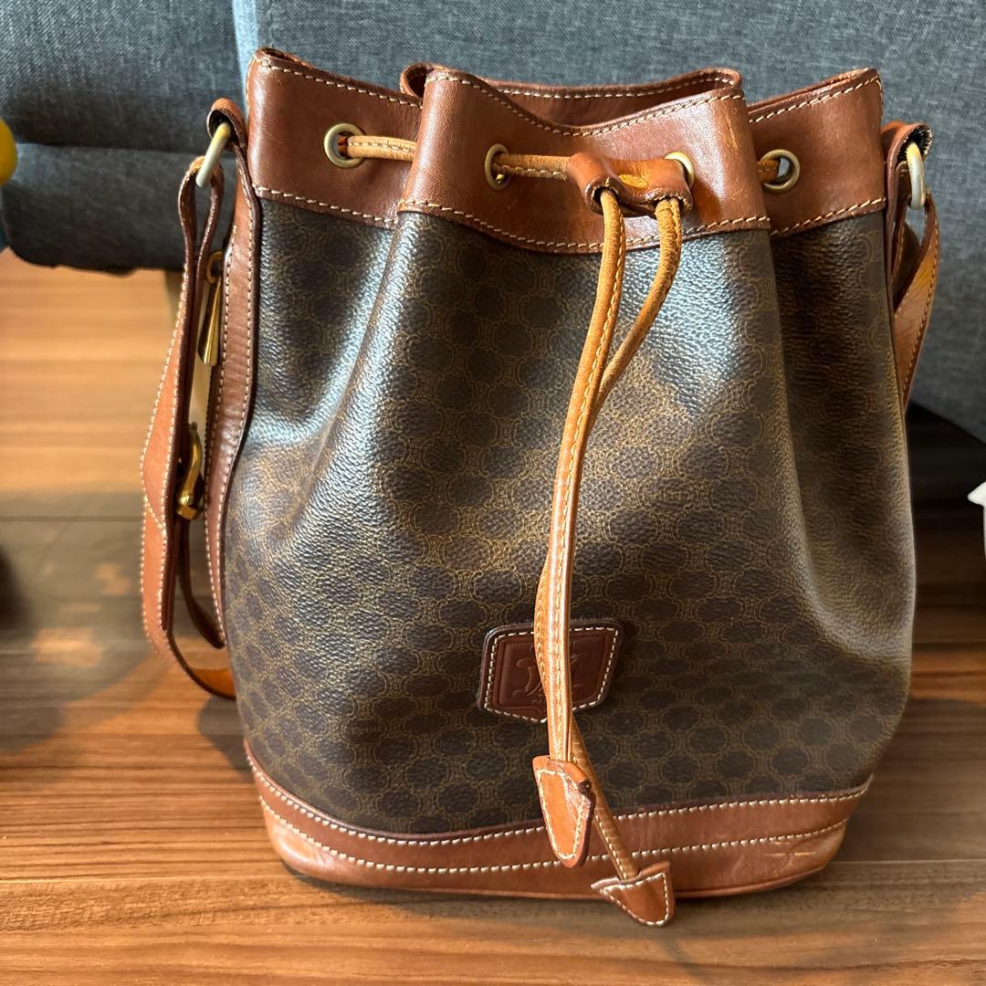 CELINE バケットバッグ ブラウンレザー