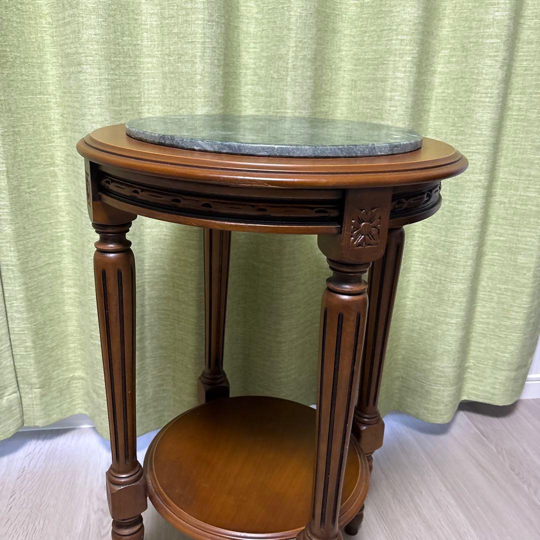 イタリア製 大理石天板 花台 飾り台　サイドテーブル