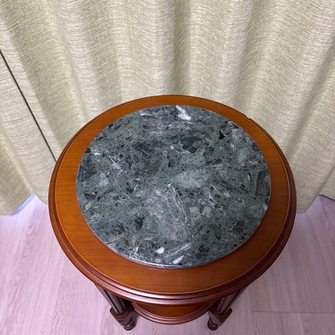 イタリア製 大理石天板 花台 飾り台　サイドテーブル