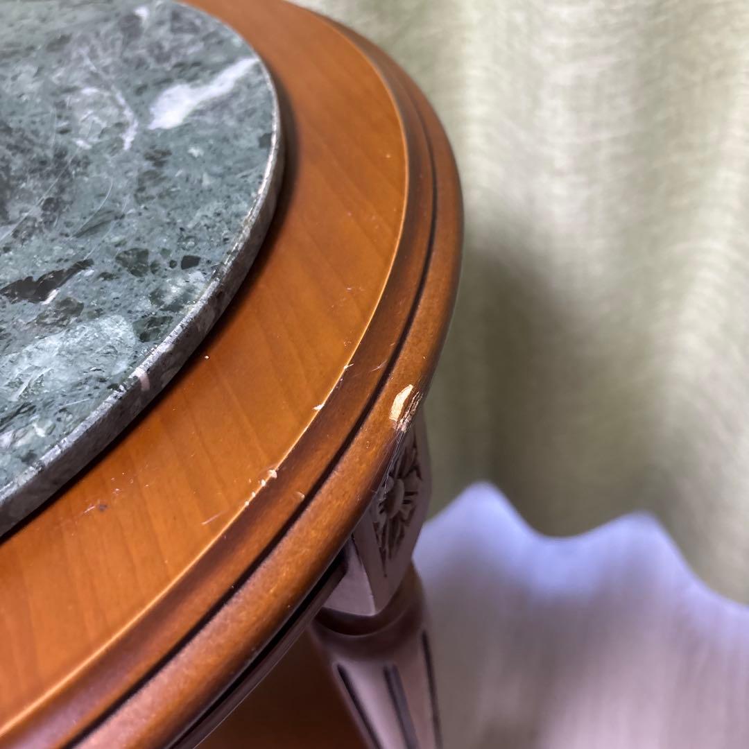 イタリア製 大理石天板 花台 飾り台　サイドテーブル