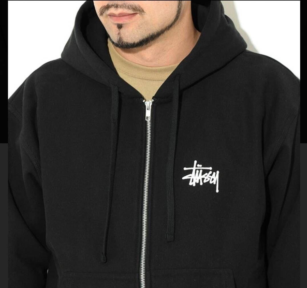STUSSY BASIC ZIP HOODIE/ジップパーカー L ステューシー