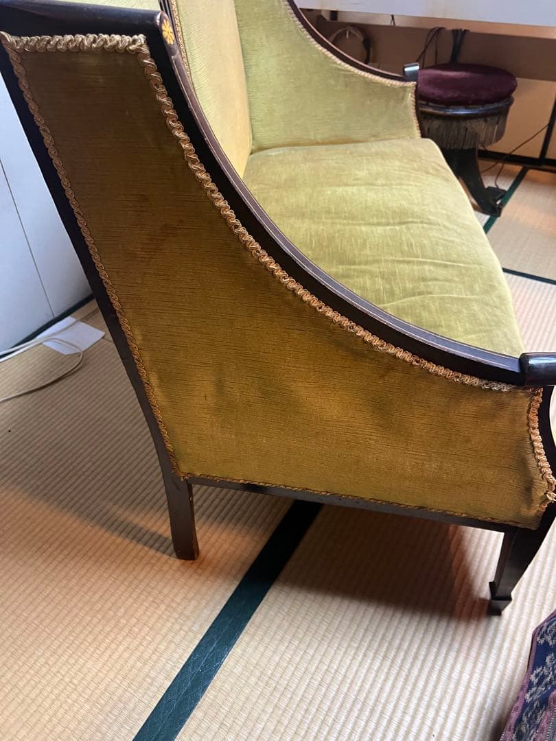 アールデコ　2人掛けソファー　1920年代製　当時物￼送料込み