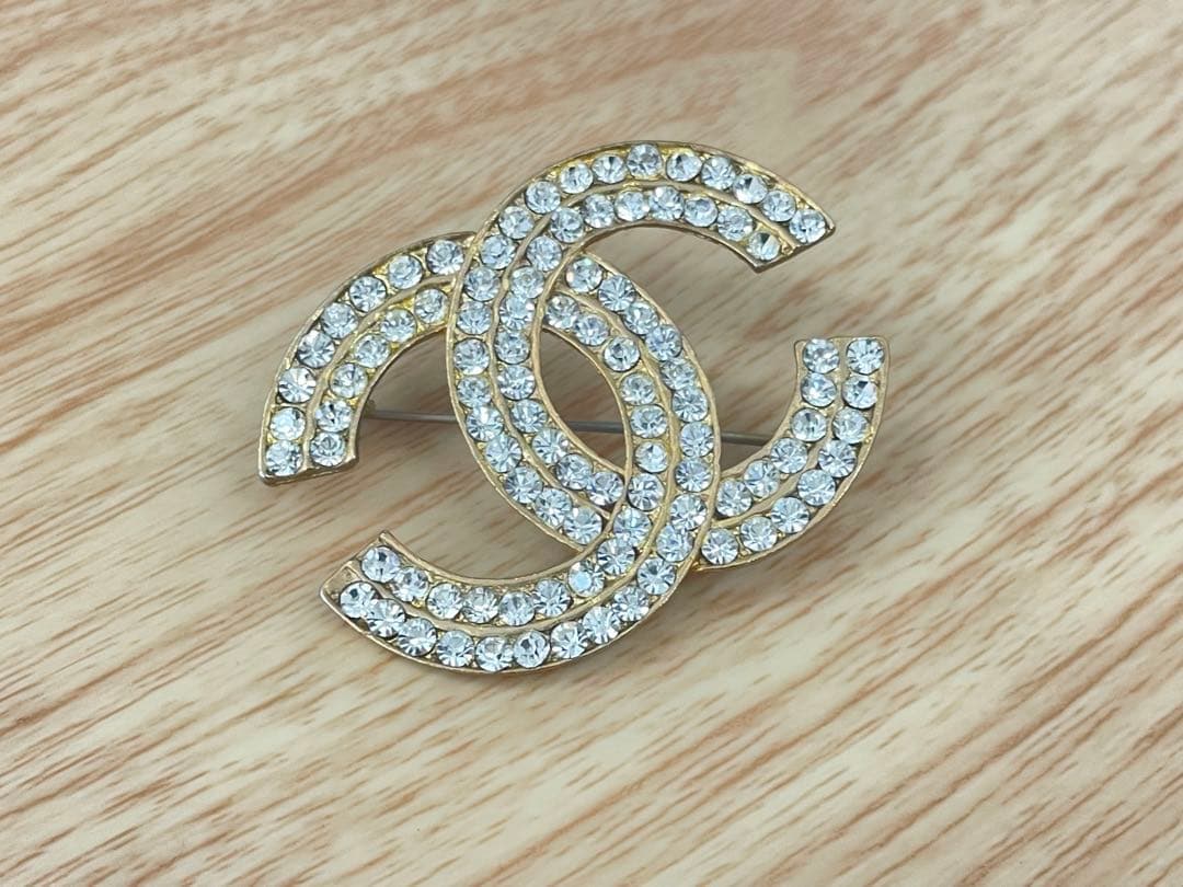 CHANEL シャネル　ブローチ　ラインストーン　ヴィンテージ