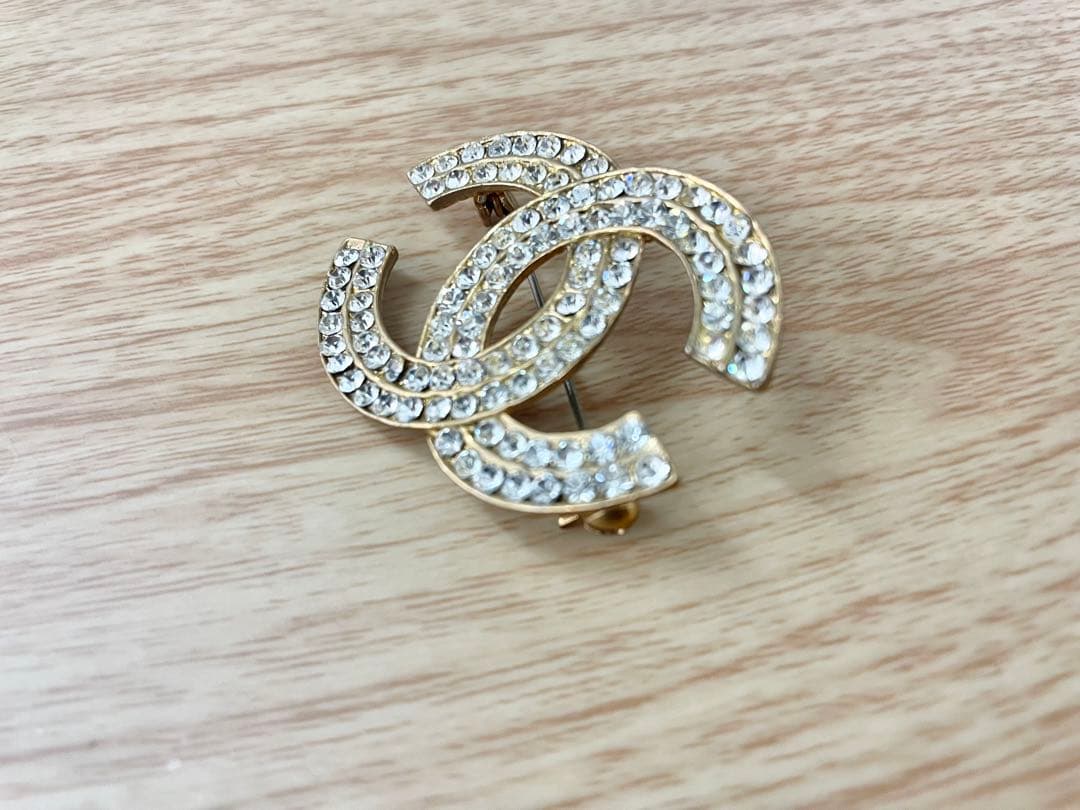 CHANEL シャネル　ブローチ　ラインストーン　ヴィンテージ