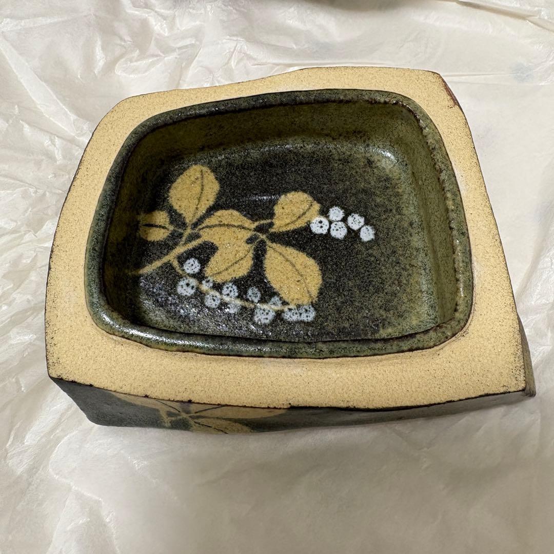 陶器の小物入れ　島田猛　未使用新品　伝統工芸　和風　アジアン