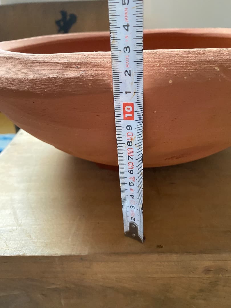 お値下げ中　茶道具　平安　松寿造　筋半田、巴半田一双　赤楽