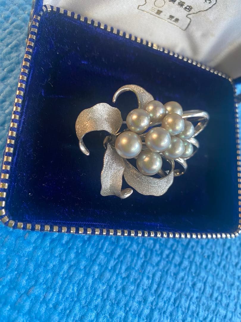 パール　シルバー950 ブローチ
