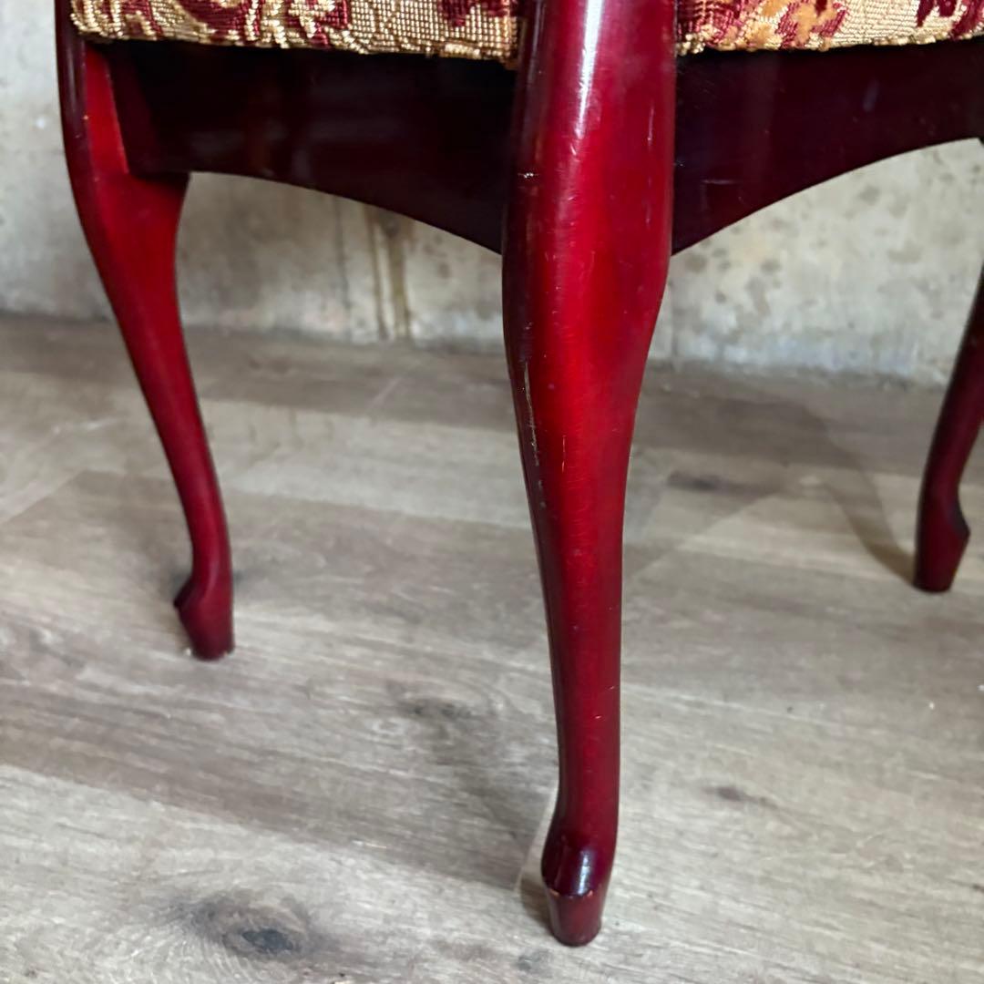 ヴィンテージ ドレッサーチェア　猫脚　クラシック　ジャガード織