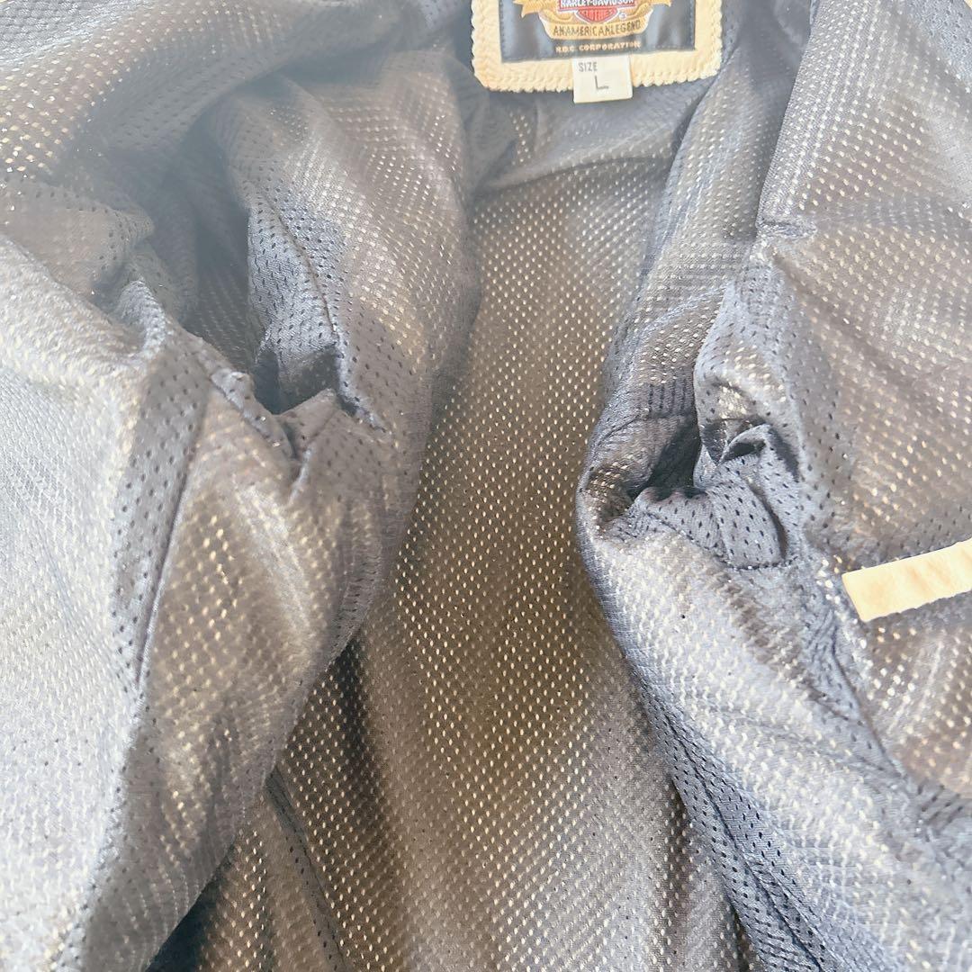 美品 ハーレーダビッドソン レザージャケット シングルライダース パンチング L