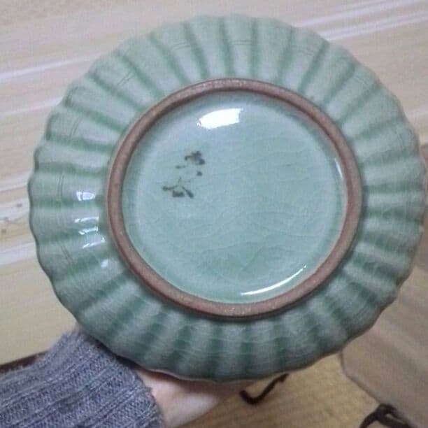 韓国陶芸　東谷　青磁　花瓶