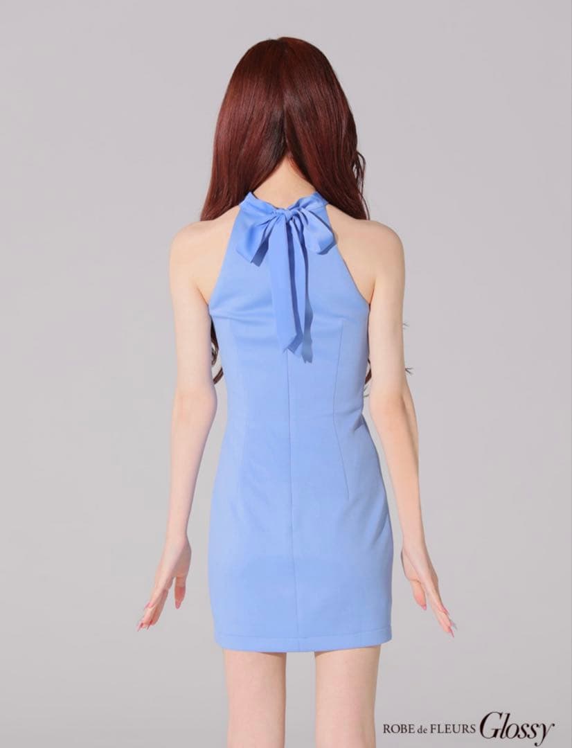 2wayチョーカー風/ バストジップ/ ミニドレス　ROBE de FLEURS