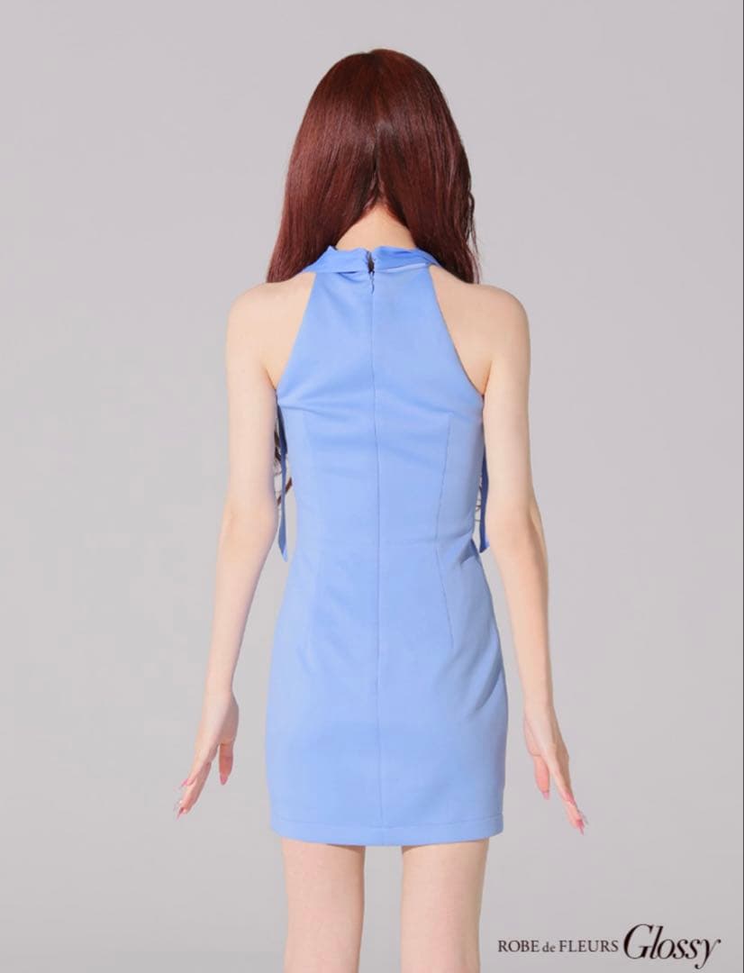 2wayチョーカー風/ バストジップ/ ミニドレス　ROBE de FLEURS