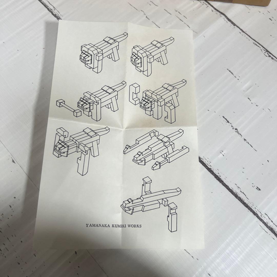 山中組木　yamanaka kumiki 動物セット　ブタ　カバ　ゾウ　ライオン