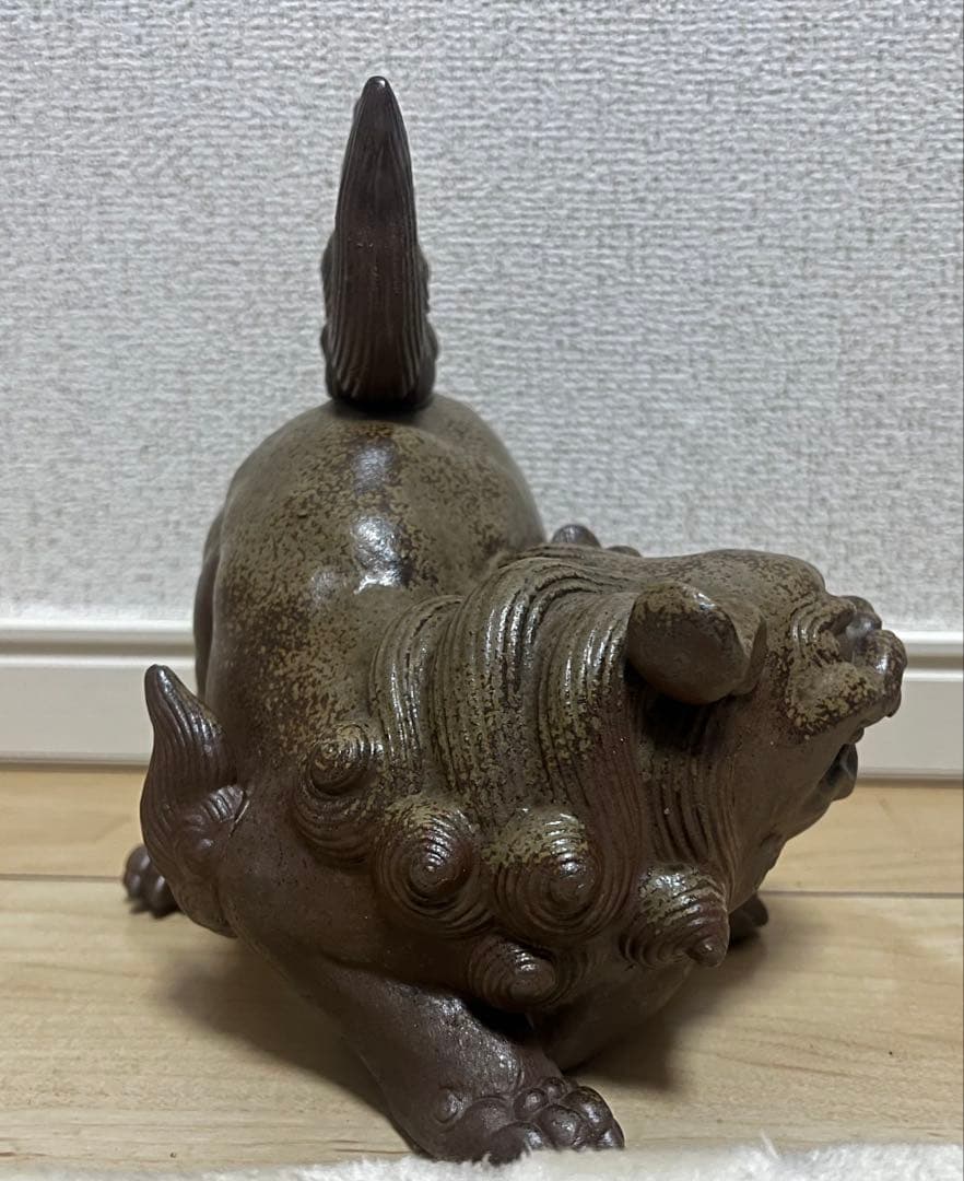 備前焼 獅子 陶弘 古備前 金重利陶苑 置物 唐獅子 狛犬