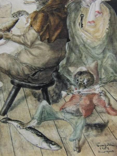 藤田嗣治、【 ラ・フォンテーヌ頌】、希少な限定額装用画集画、新品高級額 額装付