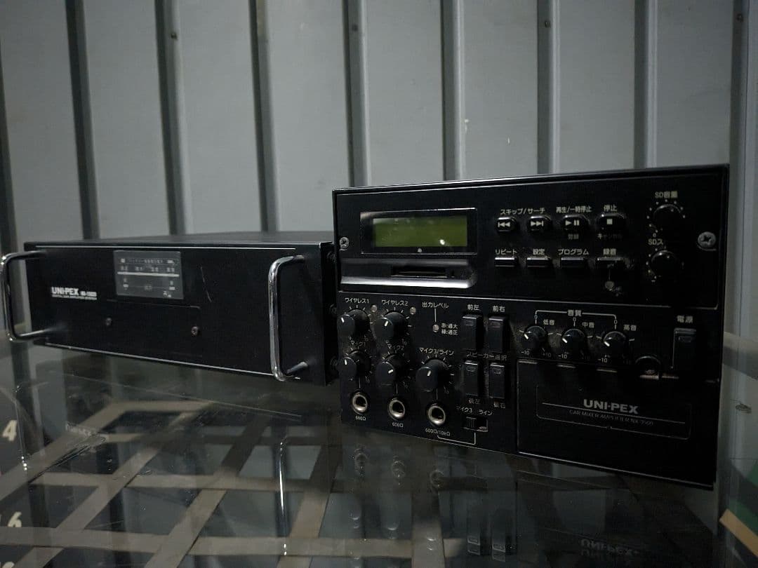 UNI-PEX 150W 車載用アンプ スピーカー フルセット選挙カー·宣伝カー