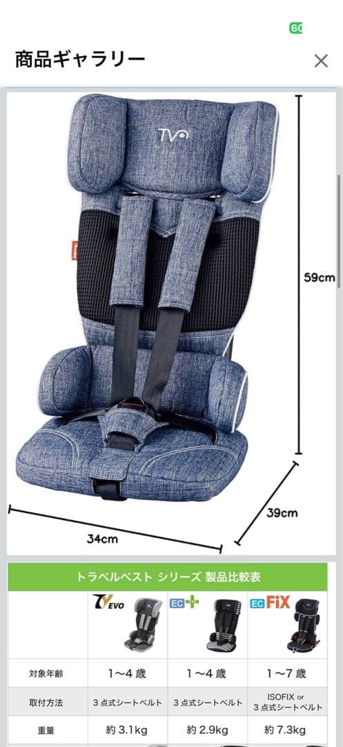 11/29 ひまわり 日本育児 ジュニアシートトラベルベスト ECプラス