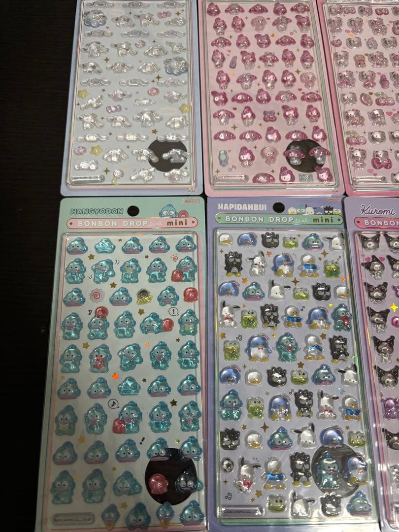 <国内正規品> サンリオ ボンボンドロップシールmini 8枚コンプリートセット