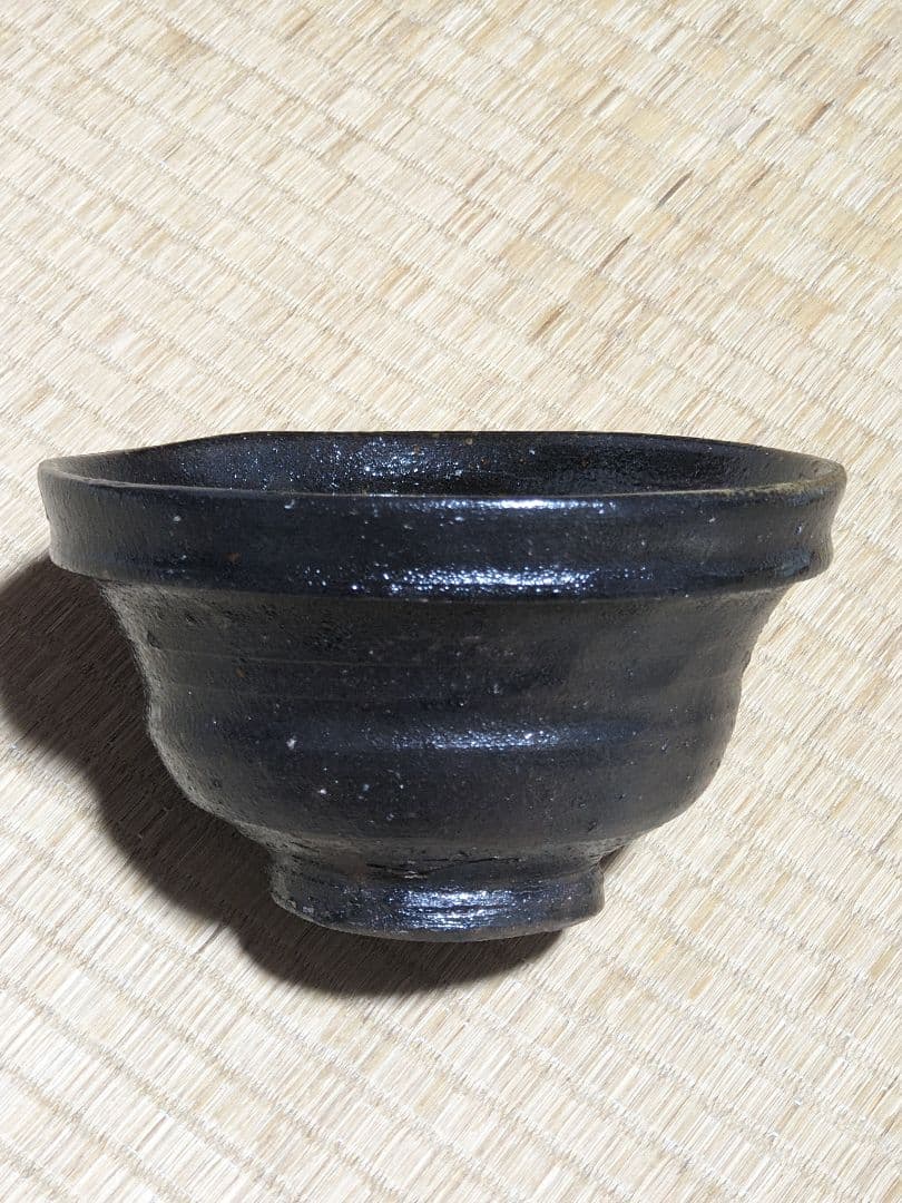♦片口抹茶碗 茶道具 片口酒器 ぐい呑み 窯元不明 未使用品 秀作な作家物