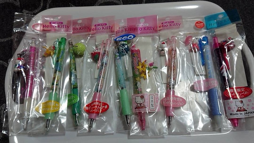 s*e様 ご当地Hello Kitty ボールペン8本シャープペンシル 2本 レ