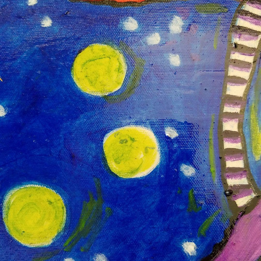 油絵　ゆ(o^^o)★確認　ベストフレンド馬と犬