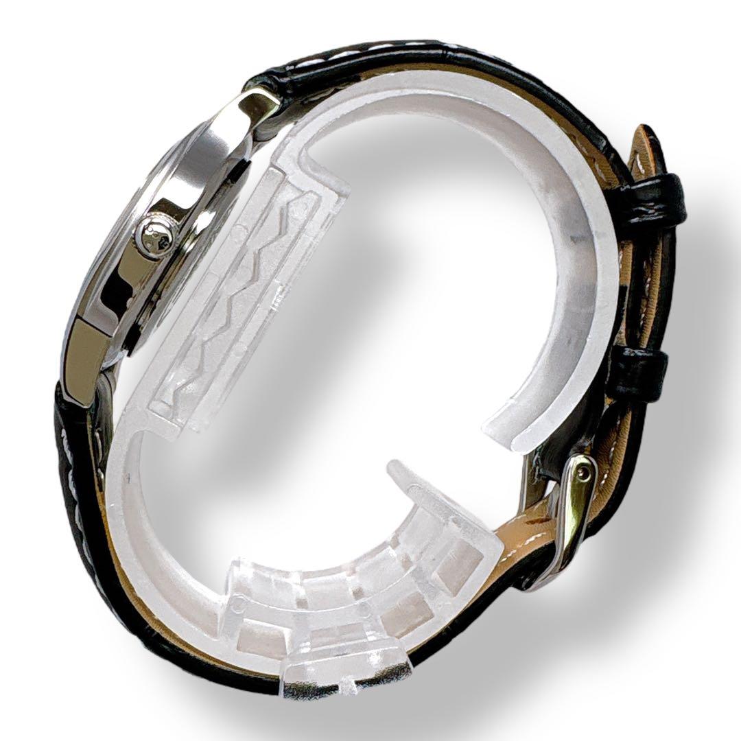 グッチ 5500L 革ベルト レザー クォーツ シルバー レディース 時計 美品