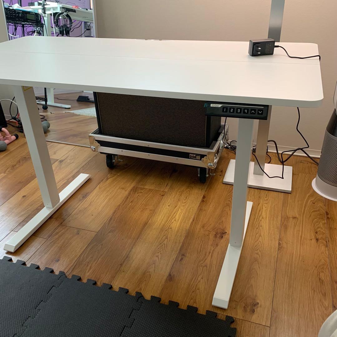 【KARD】昇降デスク　ホワイト　幅120㎝　奥行60㎝