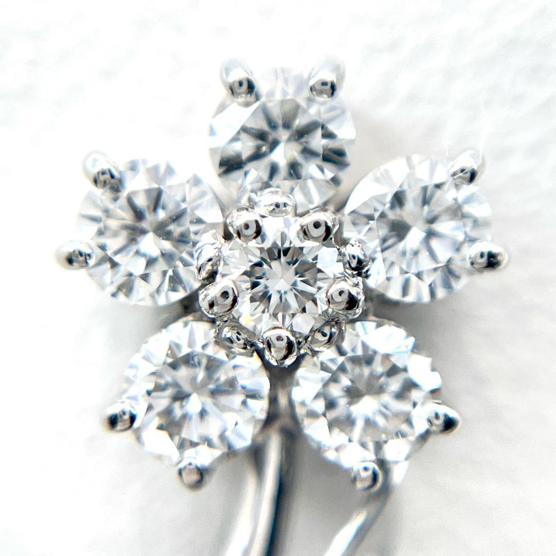 美品 ロイヤルアッシャー ダイヤ 0.40ct ブローチ K18 Pt900 金