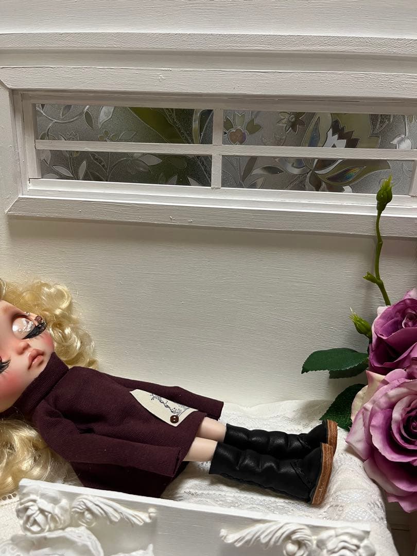 木製　ドールハウス背景ボード　ベッドがあるブライスハウス　一部変更SALEします