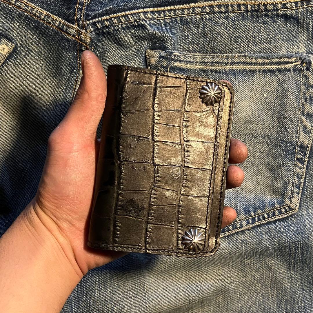 お札が折れない！ミドルトラッカーウォレット アポロコンチョ シルバー925