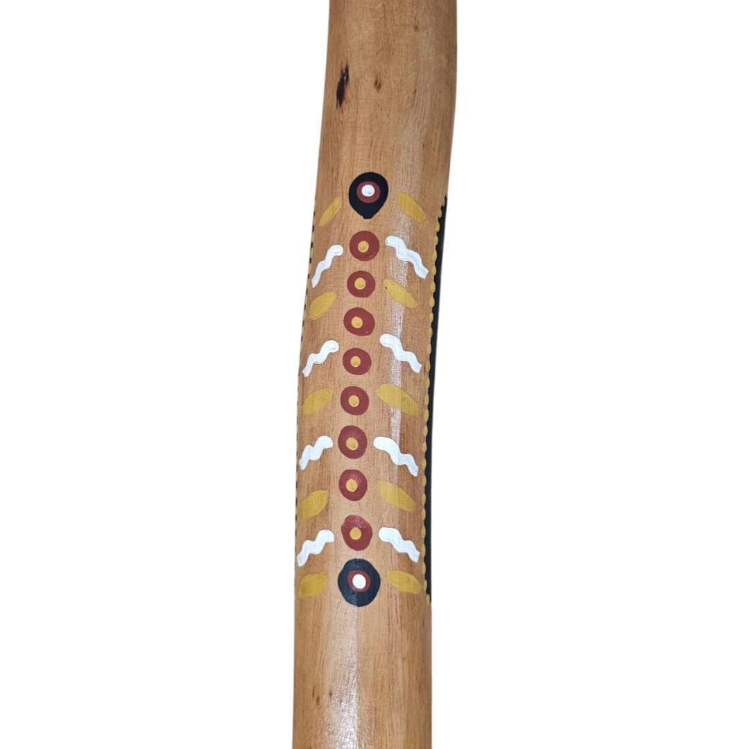 世界最古の金管楽器 木製ディジュリドゥ 約118cm アボリジニ風ハンドペイント