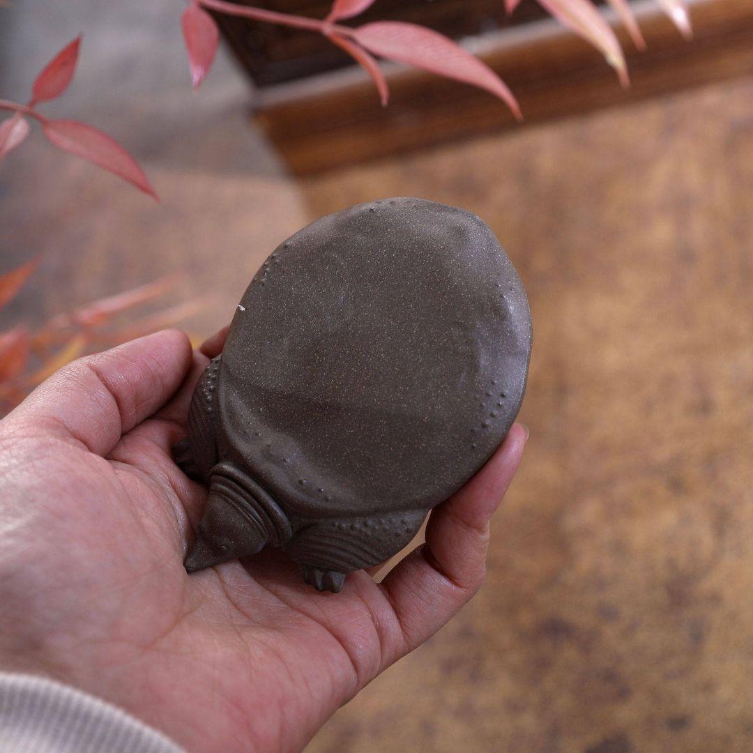 小甲魚 茶寵 茶玩 置物 卓上 茶道 彫刻 美術品 美術品