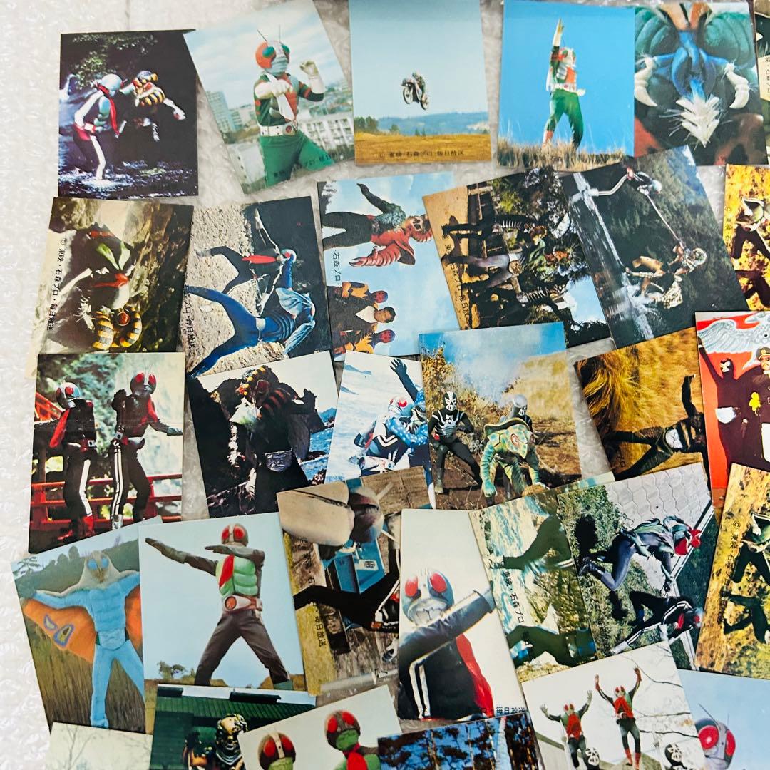 カルビー 旧仮面ライダーカード 大量 まとめ売り 昭和 当時物 アルバム2冊