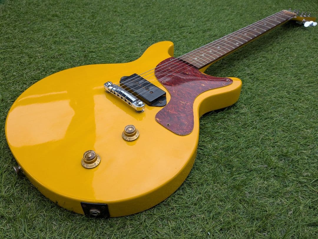 Maison TV YELLOW P90 レスポールjrダブルカッタウェイ