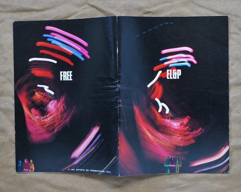 エマーソン・レイク&パーマー、フリー/1972年初来日公演パンフレット＋半券