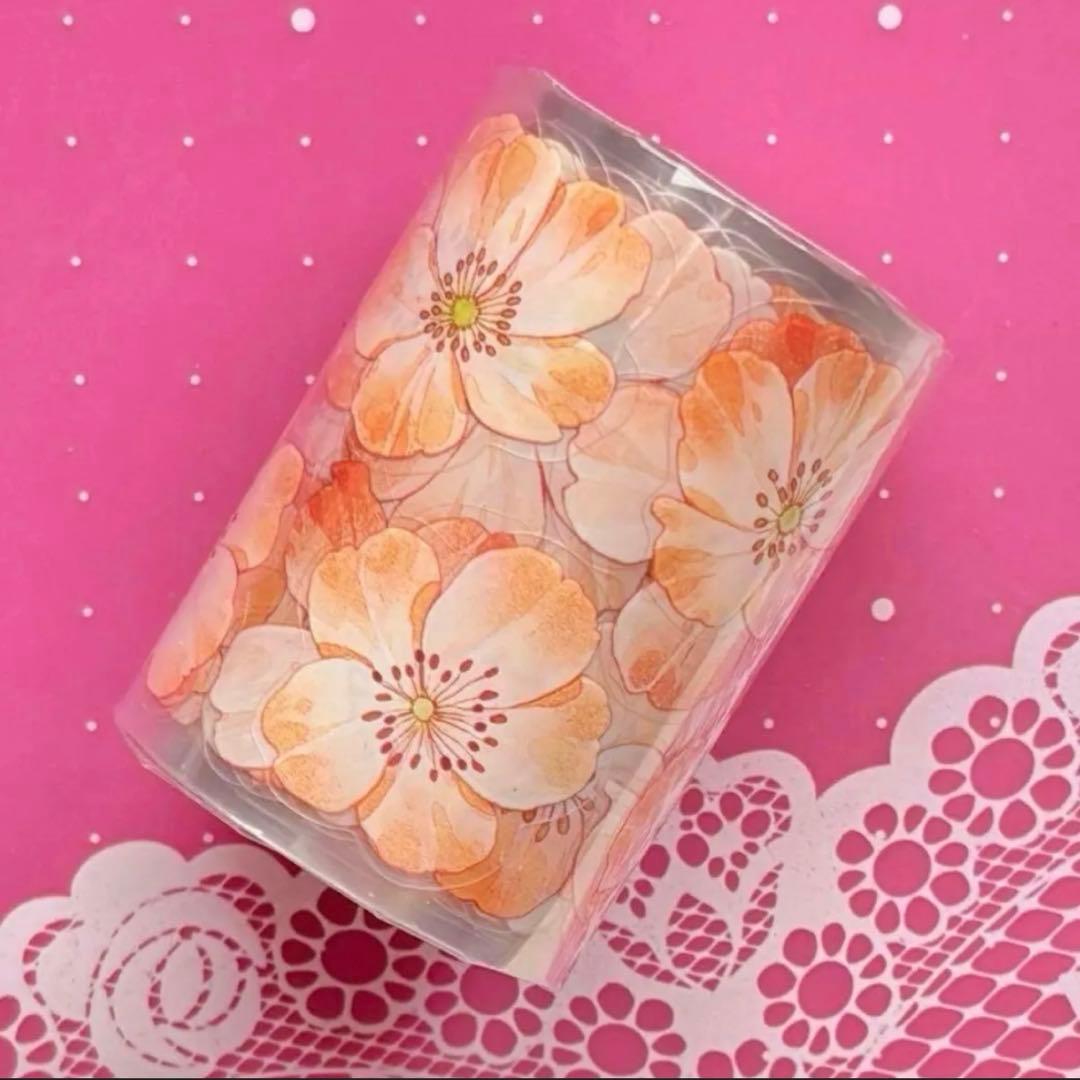 PET 风之灵 6cm×6m ダイカット 海外マステ　海外マスキングテープ　花