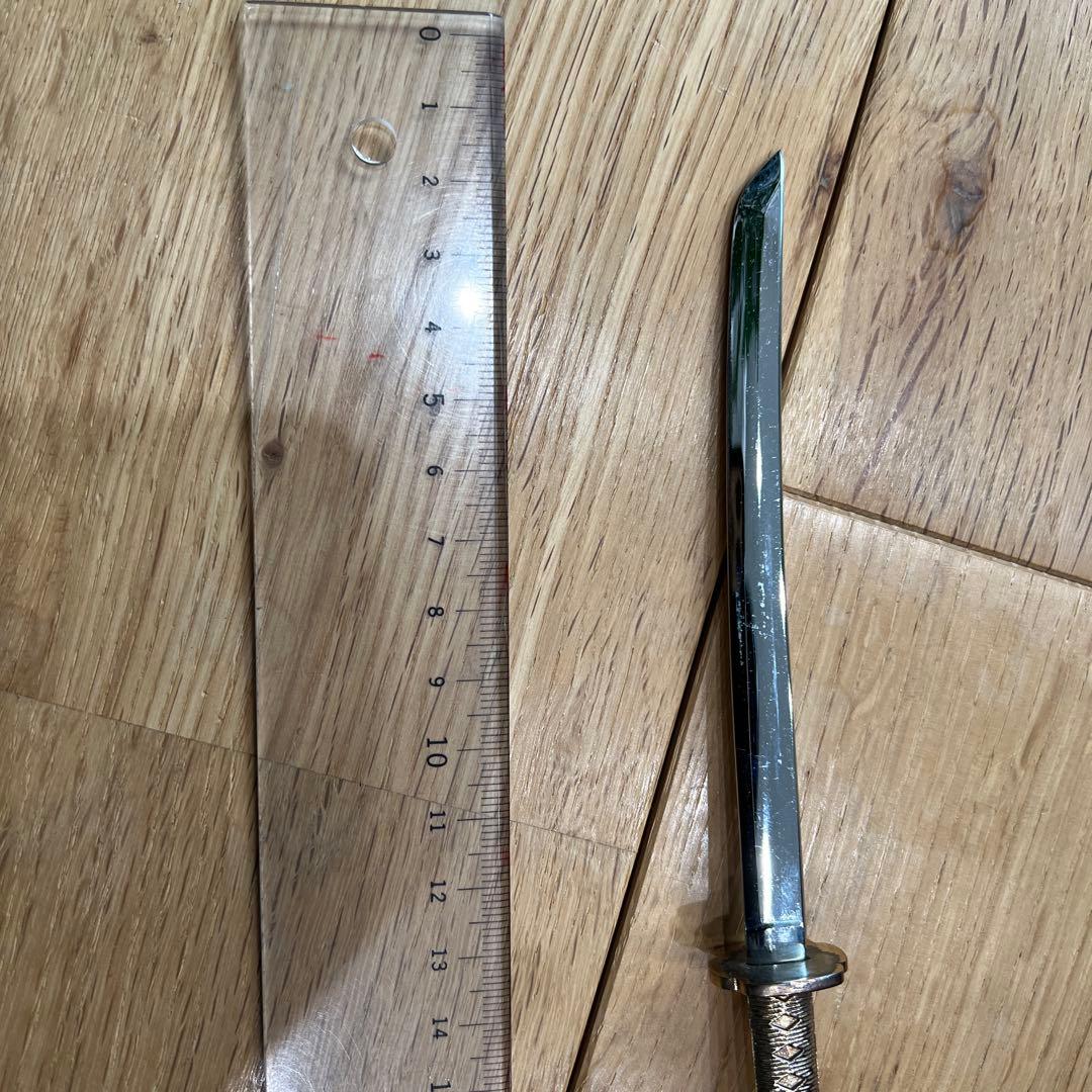 金属製 刀 約15cm 金色装飾