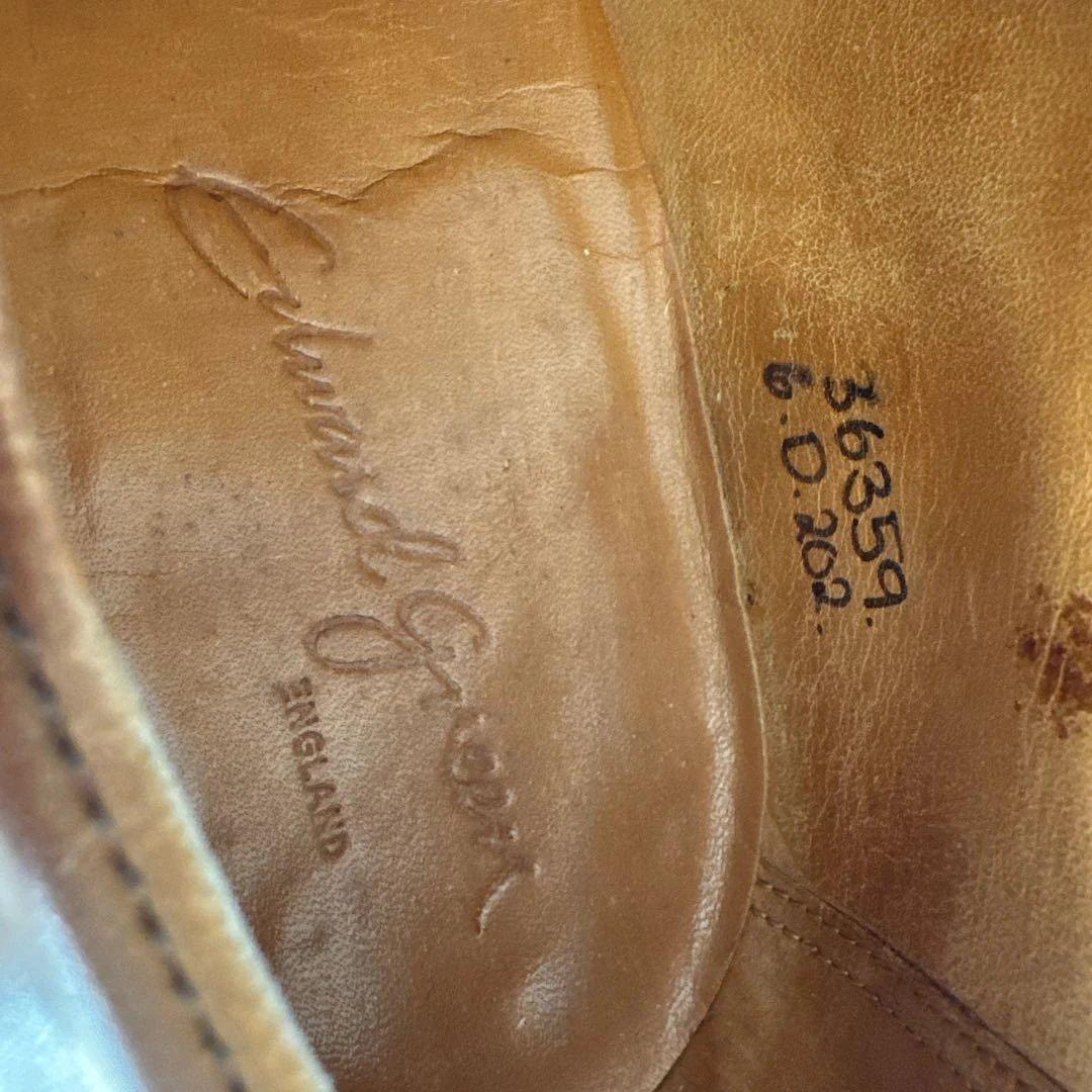 エドワードグリーン　ウィングチップモンクストラップシューズ　ブラウン６D