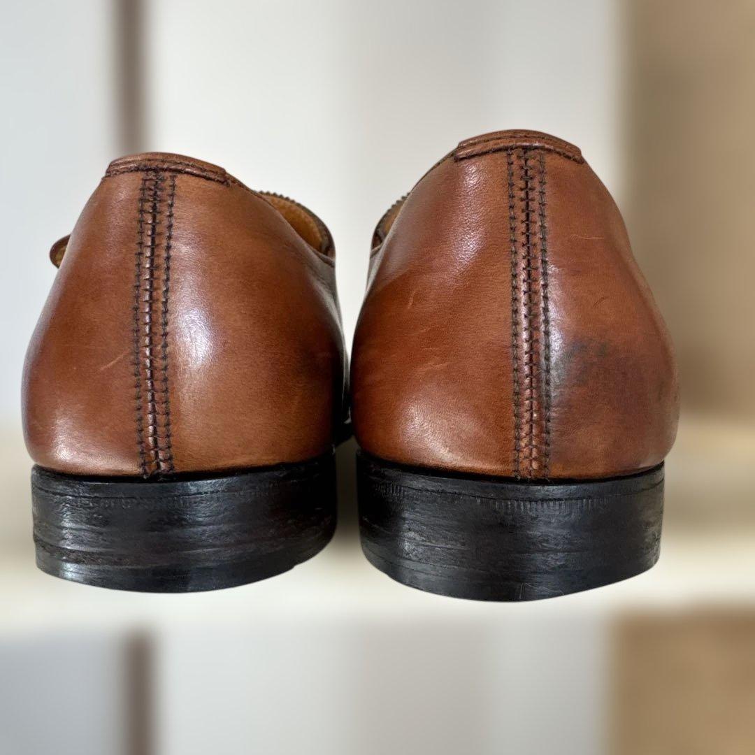 エドワードグリーン　ウィングチップモンクストラップシューズ　ブラウン６D