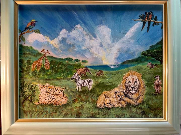 野生の王国　フィギュア付きアクリル画