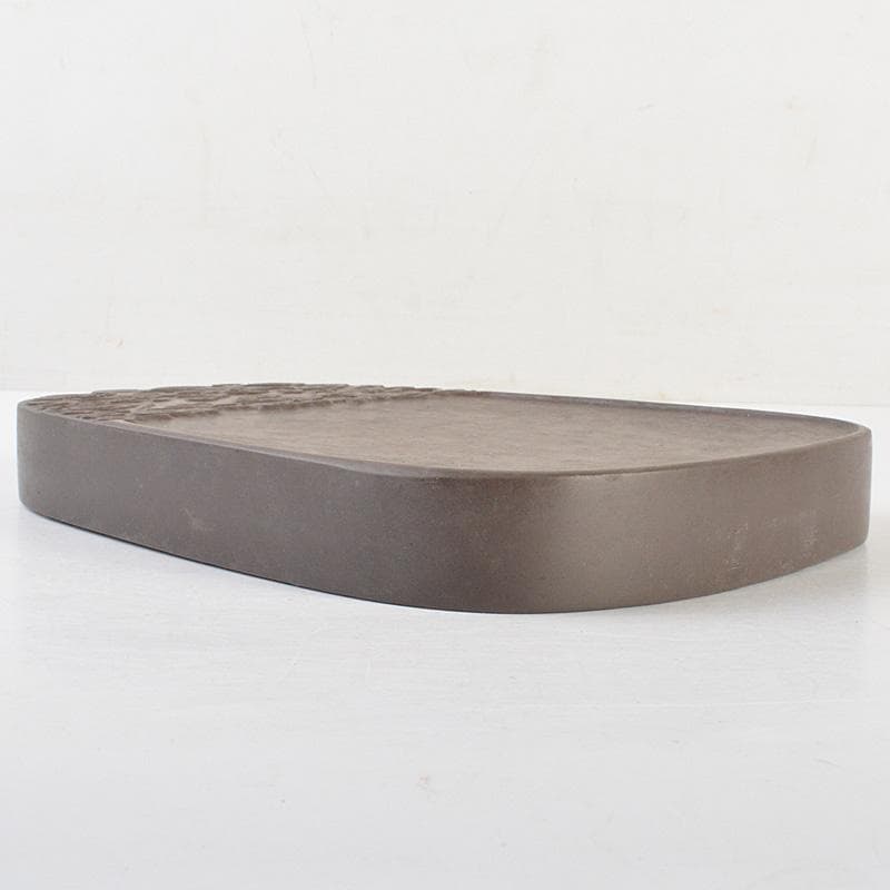 中国　書道具　神獣刻　端渓硯　唐木箱付　V　R7390