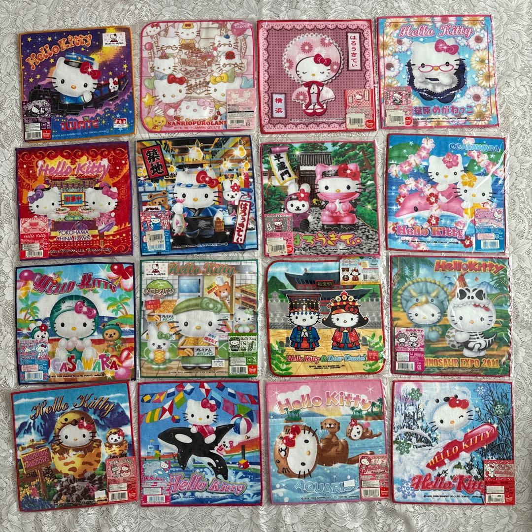 【匿名配送】ご当地キティタオルハンカチ82枚