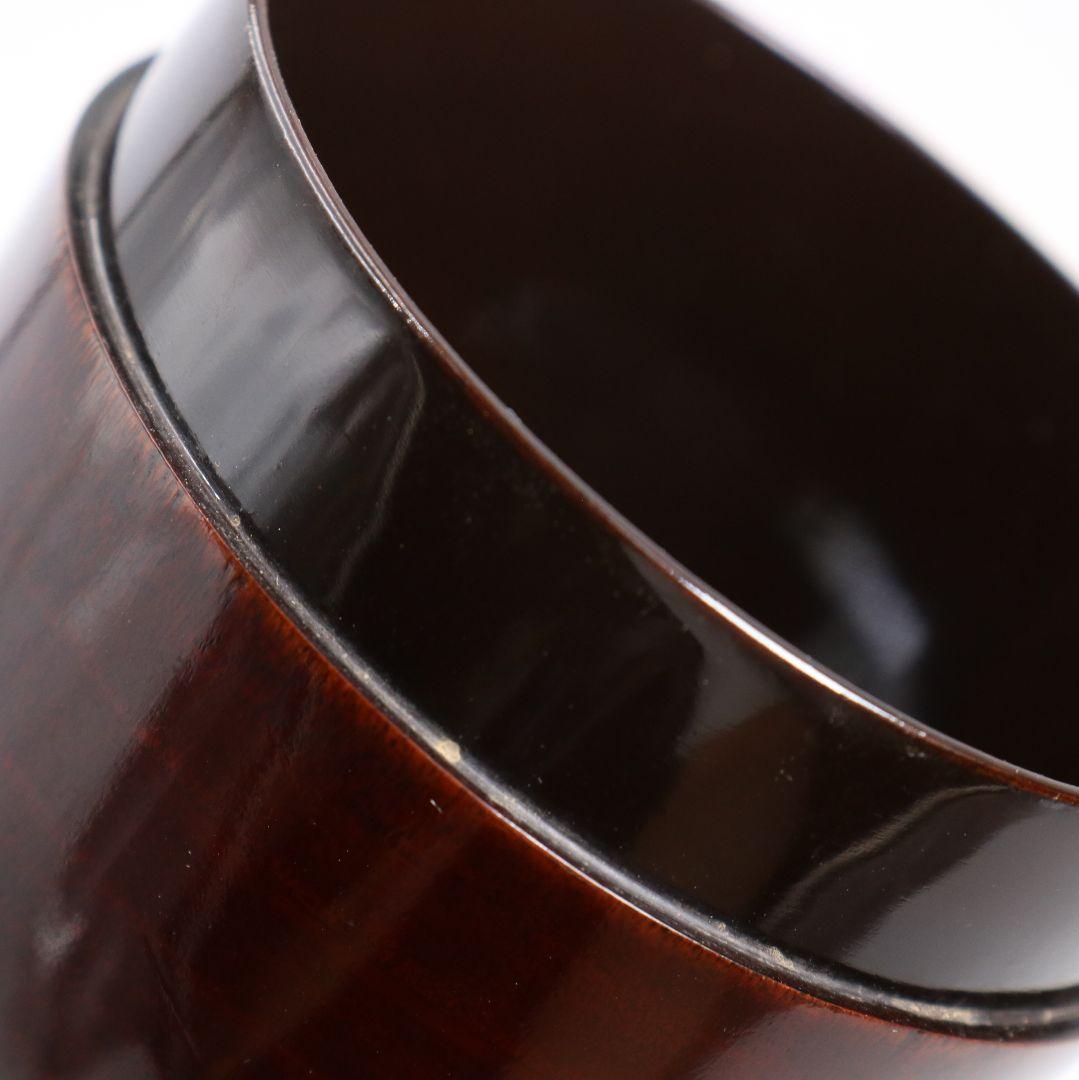 溜塗 高歌一曲 大棗 裏千家十三代 圓能斎書付 茶道具　SY824　N1