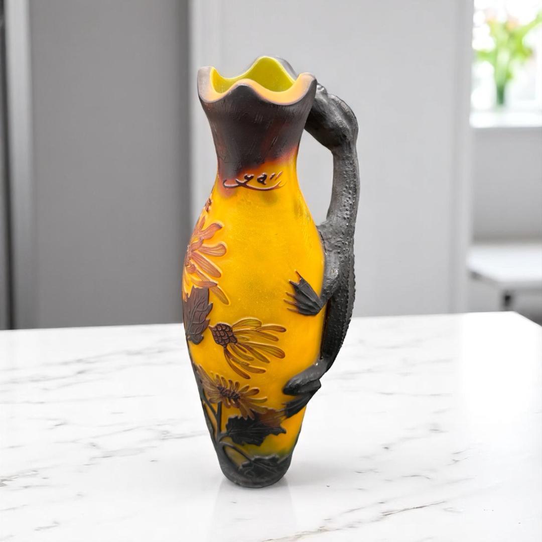 高さ30㎝【希少】エミールガレ風　レプリカ　水差し　花瓶