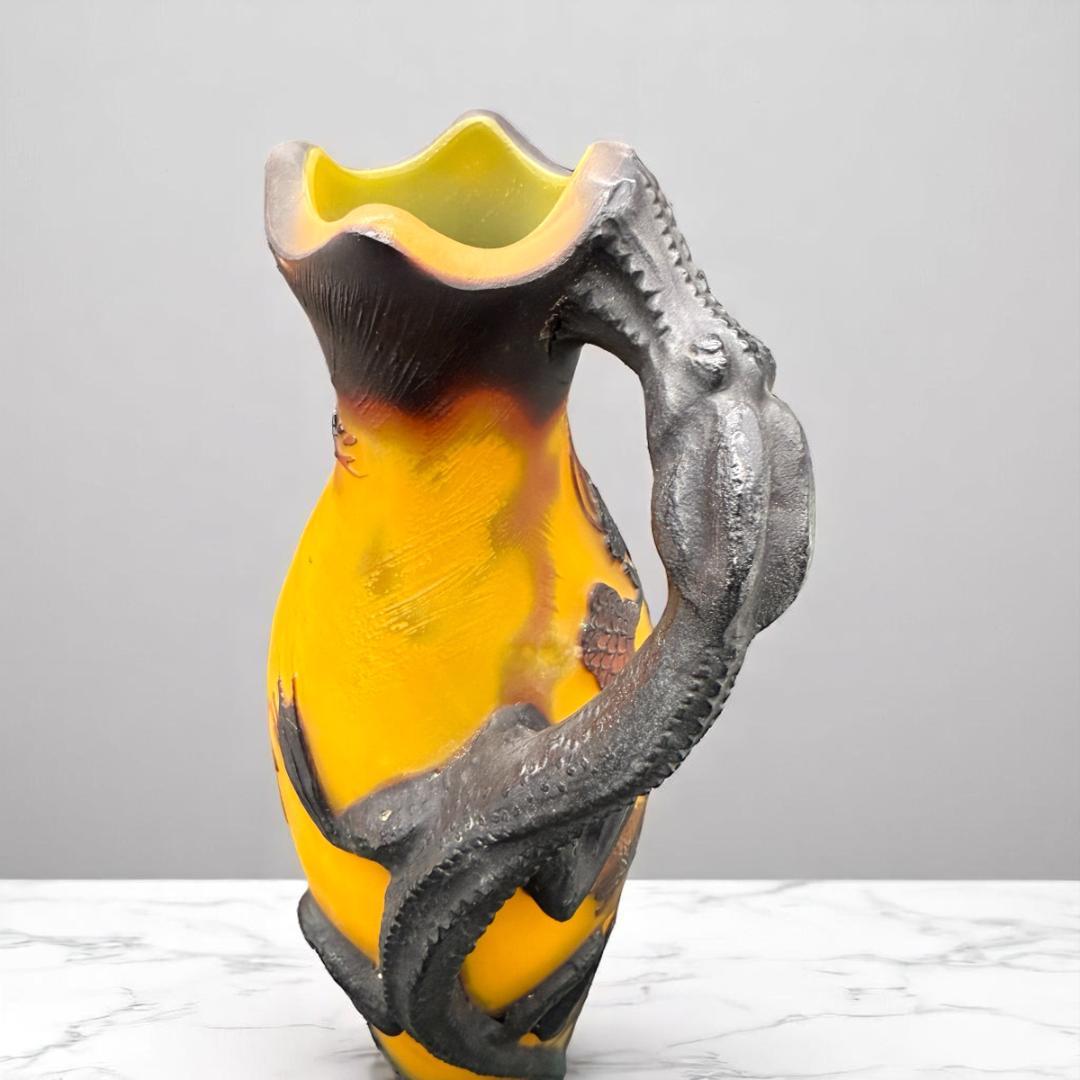 高さ30㎝【希少】エミールガレ風　レプリカ　水差し　花瓶